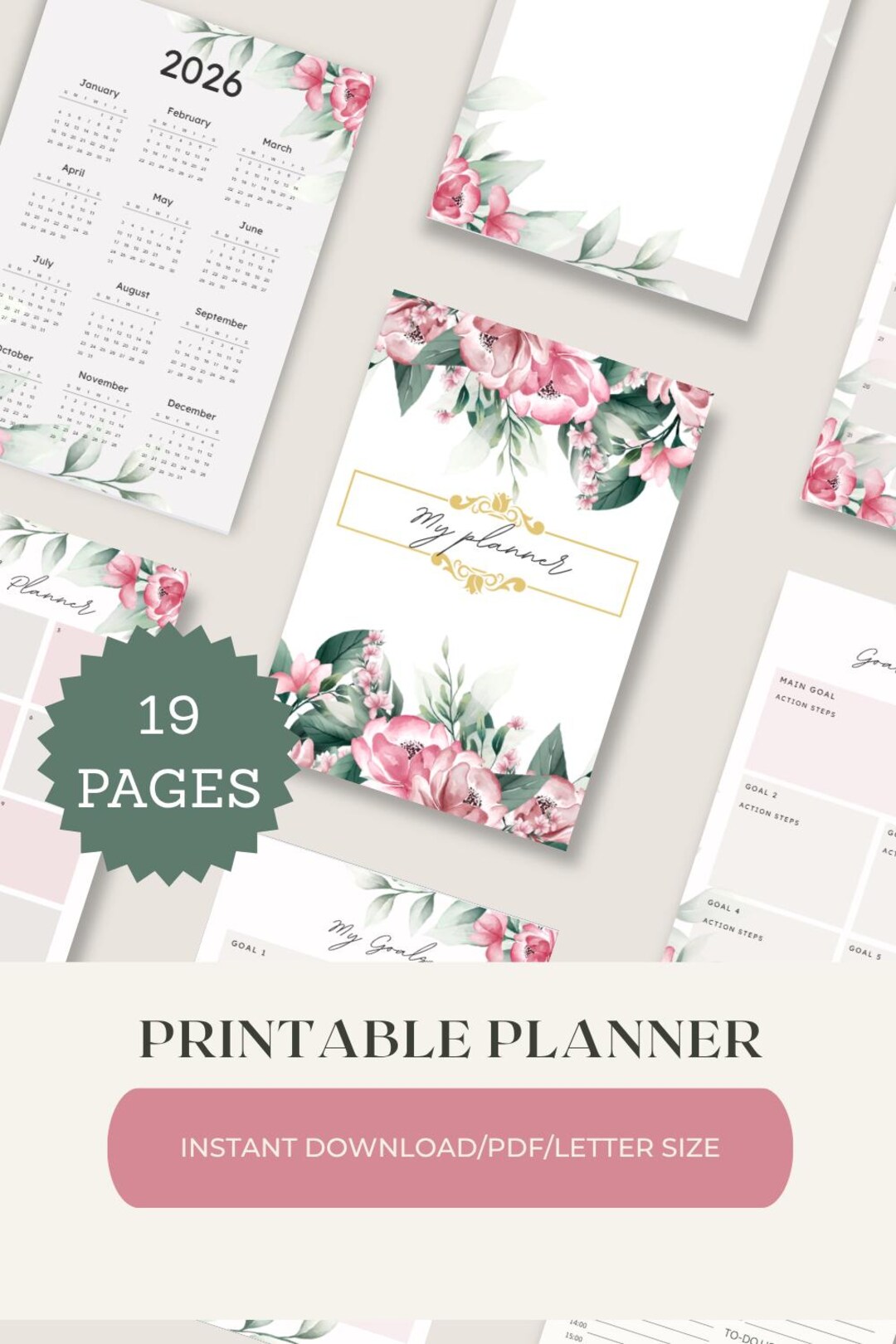 2026 Printable Planner | Printable Daily, Weekly, Monthly PDF - Etsy