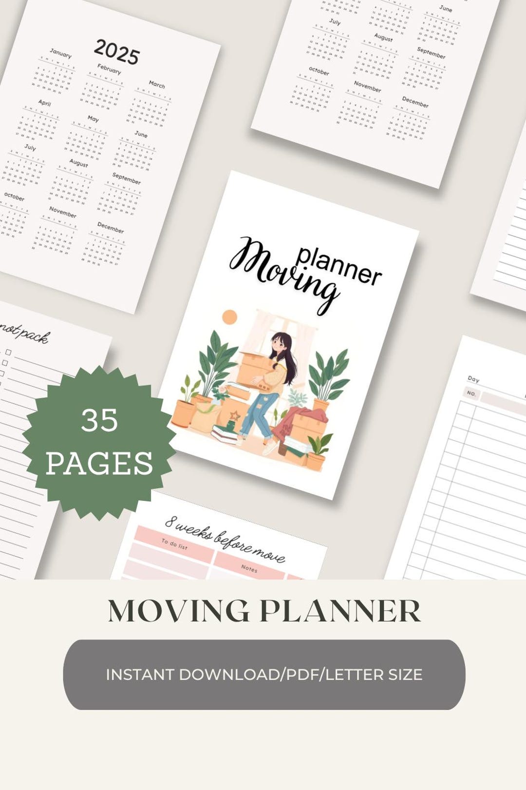 Moving Planner Printable: Checklist & Box Labels (PDF) - Etsy