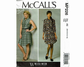 Collared Shirtdresses Sizes 6 8 10 12 14 or 14 16 18 20 22 UNCUT OOP Sewing Pattern McCalls MP226 / 7380 Melissa Watson for Palmer/Pletsch