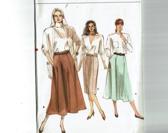 Uncut Vogue Sewing Pattern Set of Skirts Sizes 8 10 12 Skirts Very Easy Vogue 9973 1980s