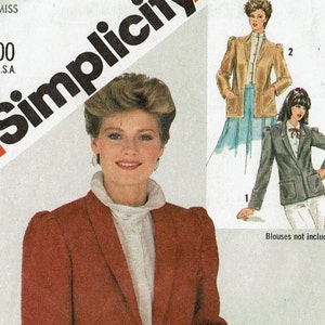 1980s Blazer Jacket Uncut Sewing Pattern Size 16 Bust 38 Simplicity 5630