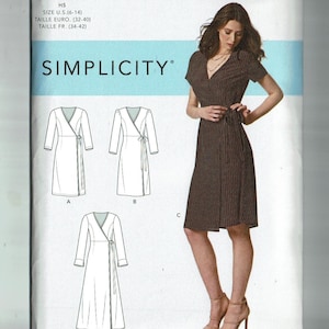 UNCUT Sewing Pattern Simplicity 8735 Size 6 -14 or 16 -24 Wrap Dress