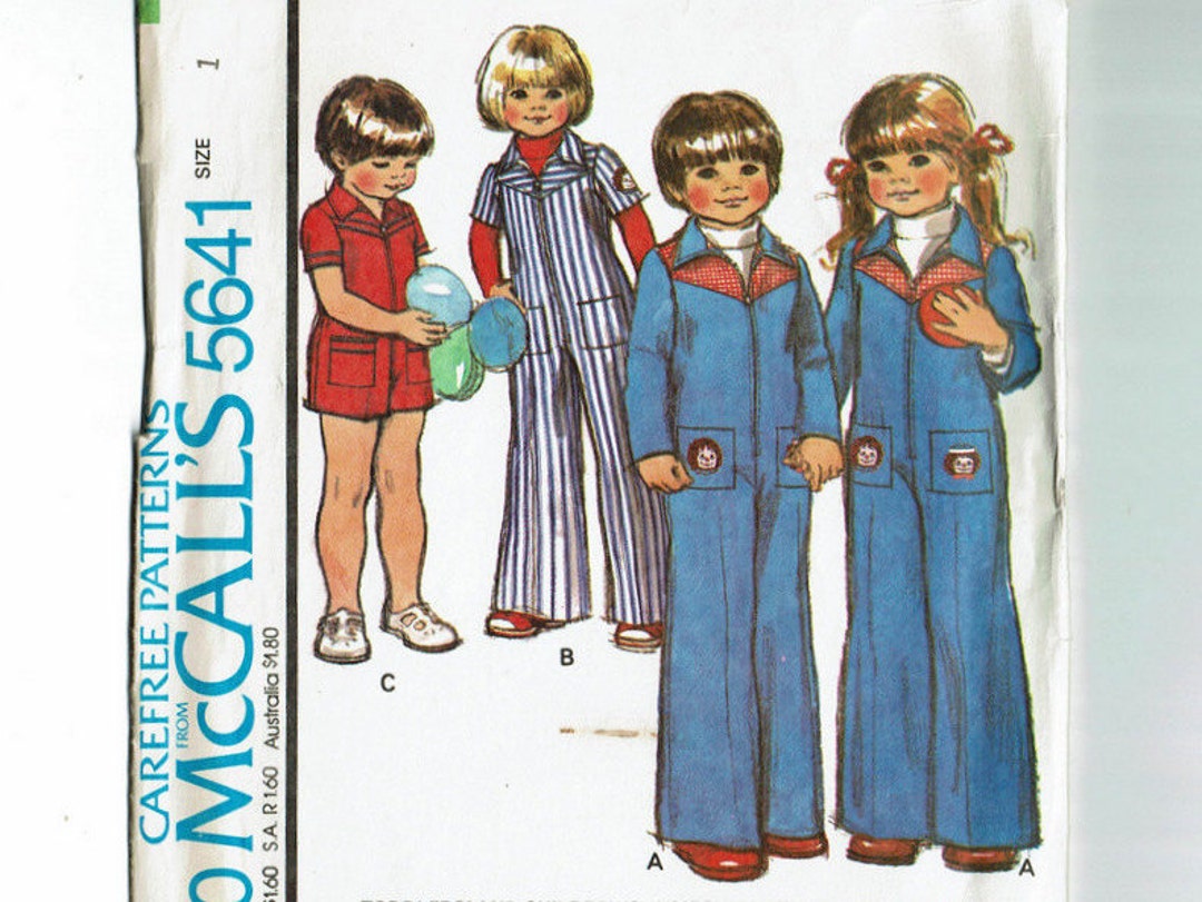 Toddlers Jumpsuit With Raggedy Ann & Raggedy Andy Iron on Transfer Size ...