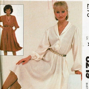 Uncut McCalls Sewing Pattern Easy McCall&#39;s 8219 Dress Size 16 Bust 38 from 1980s