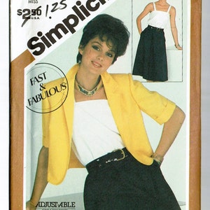 Fast & Fabulous dress and jacket Sizes 10 12 14 Simplicity 5836 1980 sewing pattern summer dress