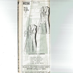 1960s Mod Dress Vintage Sewing Pattern UNCUT Size 14 Bust 36 8256 Mail Order Pattern Misses