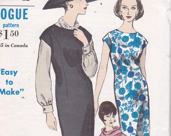 Vogue 5995 Easy to Make dress bodice and halo scarf sewing pattern 1960s size 10