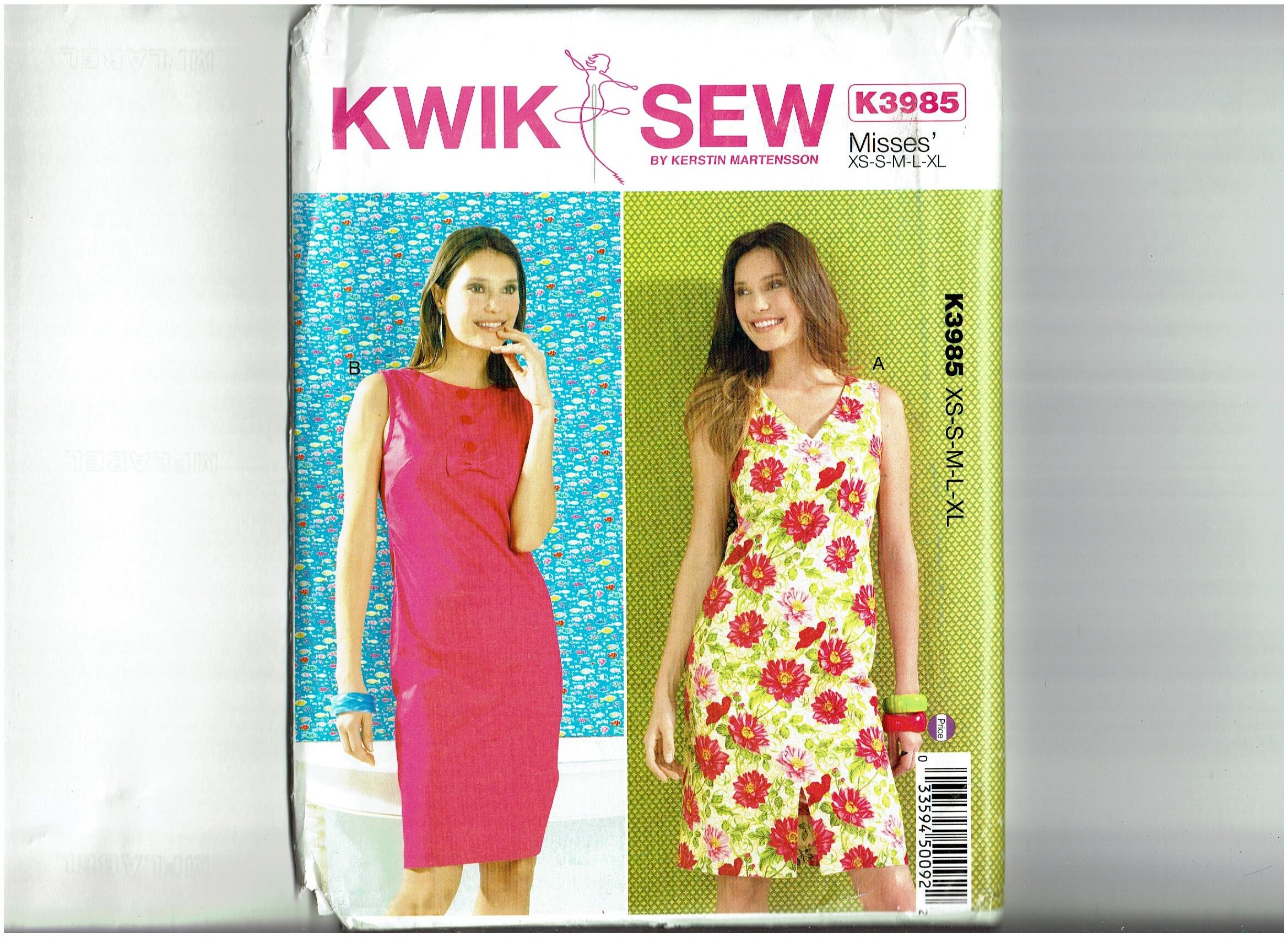 Kwik Sew K3533 Tunic and Dress Sewing Pattern, Size XS-SML-XL