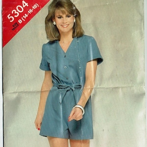 Easy Jumpsuit Romper Uncut Sewing Pattern Sizes 14 16 18 See & Sew 5304 by Butterick
