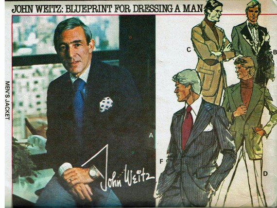 Mens Jacket Sportcoat Suit Jacket Blazer Size 44 John Weitz Uncut