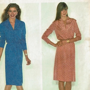 Make it tonight Misses Dress McCalls 7243 1980s Uncut Sewing Pattern Size 14 Bust 36