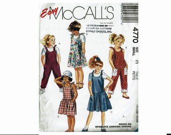 Easy McCalls 4770 Jumpsuit, Romper, Jumper or Sundress Size Girls 7 Sewing pattern