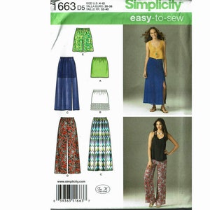 Pull on Skirts and Pants of Shorts UNCUT OOP Sewing Pattern Sizes 4 6 8 10 12 or 12 14 16 18 20 Simplicity 1663 Easy to Sew