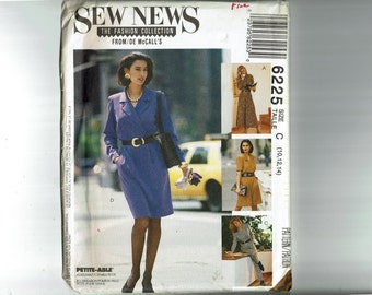 Jumpsuit in 3 Lengths and Dress Sizes 10 12 14 UNCUT Sewing Pattern Sew News The Fashion Collection McCalls 6225