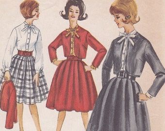 Simplicity 4576 Skirt Jacket and Blouse sewing pattern Size 12 bust 32 1960s