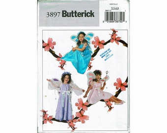 Little Girls Fairy Costume Sizes 2 3 4 5 UNCUT OOP Sewing Pattern Butterick 3897