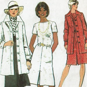 1970s Dress and Jacket Size 12 or Size 16 Bust 34 or 38 UNCUT Sewing Pattern Simplicity 6177