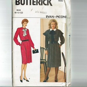 Evan-Picone Butterick 4682 Sizes 8-10-12 Dress Tie and Belt uncut sewing pattern