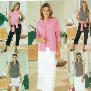 Shorts, Top, Cardigan, Skirt, Pants Butterick 3461 Sizes 14 16 18 Uncut Fast & Easy Sewing Pattern Lifestyle wardrobe Kathy Ireland