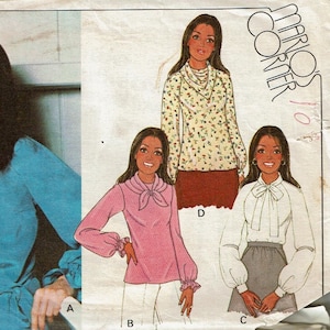 1970s Misses Set of Blouses Uncut Sewing Pattern Size 18 bust 40 McCalls 5810