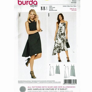 Dress UNCUT Sewing Pattern Sizes 8 10 12 14 16 18 Dress Burda Style 6808