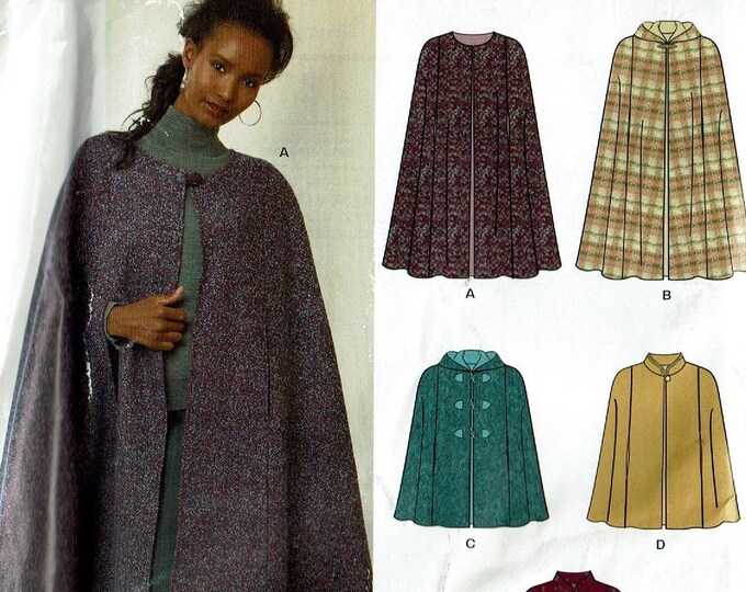 New Look 6073 Capes Uncut Sewing Pattern Misses Sizes XS S M L XL OOP ...