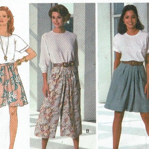 Very Easy Skirt Uncut Sewing Pattern Butterick 4477 Sizes 8 10 12 Slightly Flared Misses Skirt 1980s