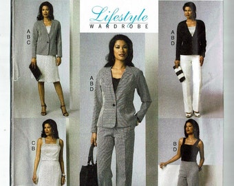 Lifestyle Wardrobe Jacket, Top, Skirt and Pants Butterick 6030 Sizes 6 8 10 12 14 or 16 18 20 22 24 UNCUT OOP Sewing Pattern