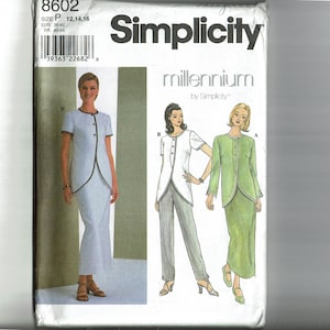 Uncut Simplicity Sizes 12 14 16 Bust 34 36 38 Millennium by Simplicity 8602 Sewing Pattern Tunic Skirt Pants