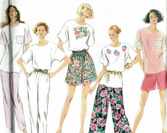 Easy to Sew Uncut Sewing Pattern Simplicity 8362 Top Pants Split Skirt Shorts Sizes Petite-Med 6-16