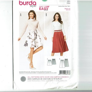 Super Easy Skirt UNCUT Sewing Pattern Burda Style 6698 Sizes 8 10 12 14 16 18 20 Skirt pattern