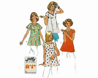 Maternity Jiffy Tops Sizes 12 or 14-16 Easy Cut Easy Sew Simplicity 6990 1970s UNCUT sewing pattern