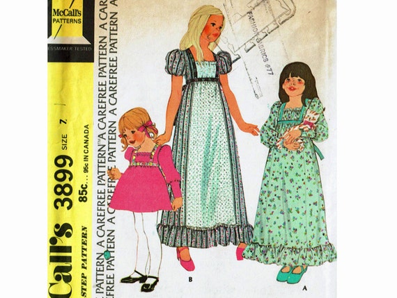 Boho Chic High Waisted Girls Maxi Dress & Mini 1970s Sewing Pattern Long  Short Smock Peasant Dresses Style Hippie Size 6 or 7 Mccall's 3899 - Etsy  Australia