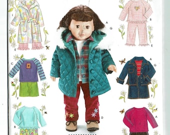 Simplicity 1391 Sewing Pattern Doll Clothes for 18" Dolls for sale online 