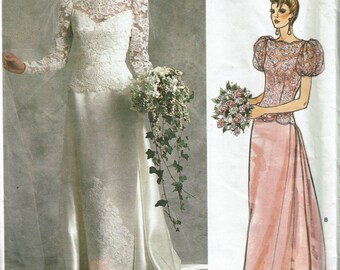 Pattern V1829 Very Easy Very Vogue 9637 Top and Trumpet Style or Straight Skirt Size ...