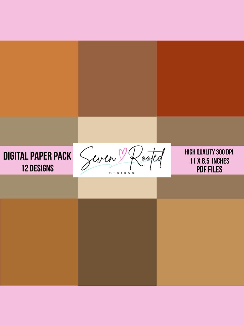 Fall Digital Paper Pack 5: Solid Colors, Printable Scrapbooking Junk ...
