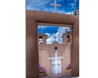 San Francisco De Asis Church Print, New Mexico Adobe Architecture Photo