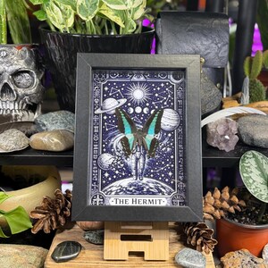 Blue Bottleneck “The Hermit Celestial Wanderer” Framed Specimen Art | Graphium sarpedon Tarot Decor bild 3