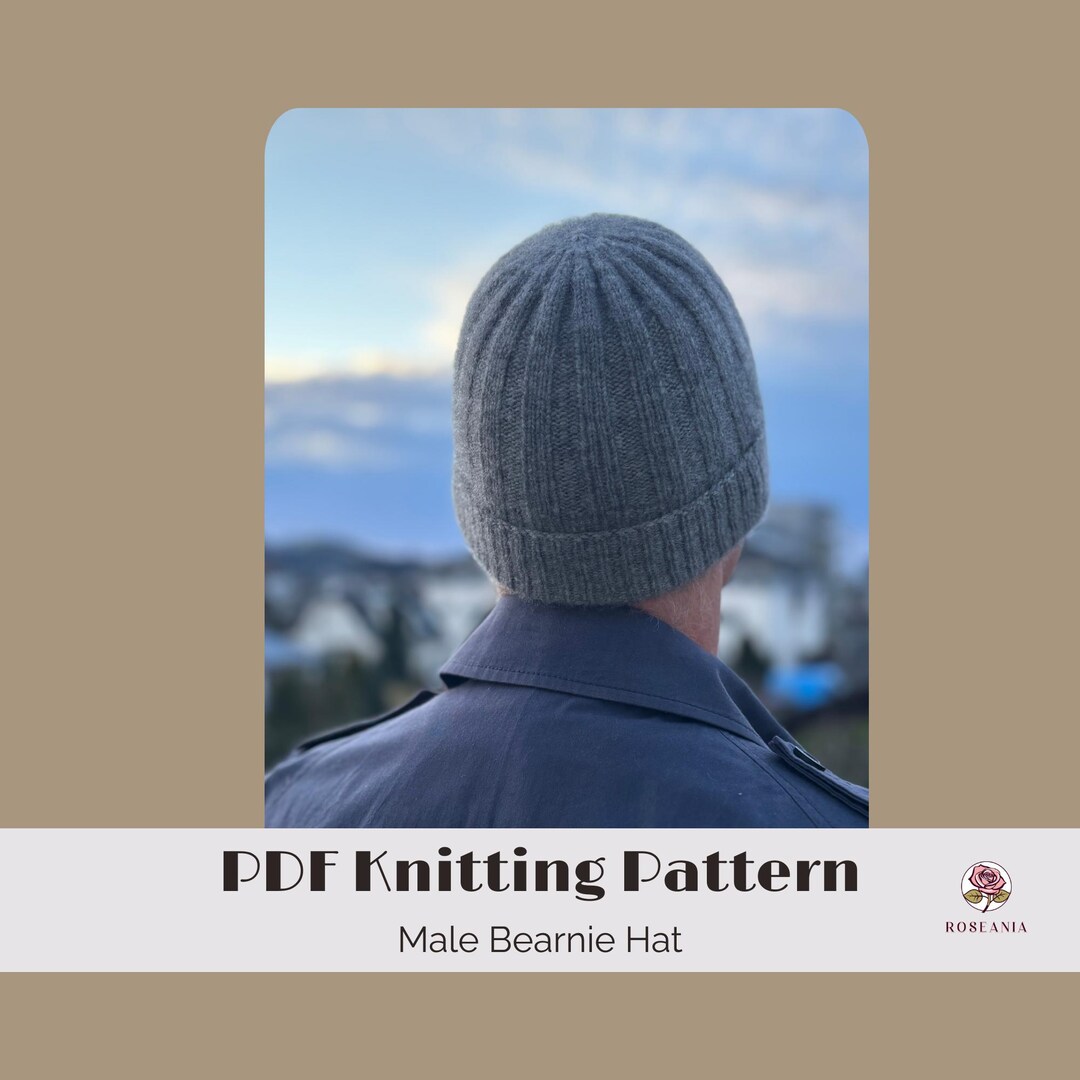 Beginner Friendly Male Bernie Hat Knitting Pattern PDF Download, DIY ...