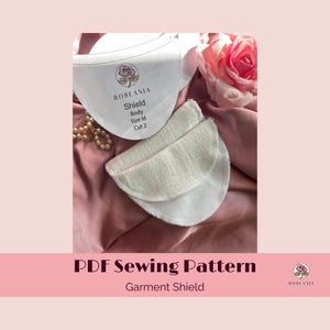 Dress Shield Sewing Pattern (PDF) - Vintage Underarm Shields, Easy, XS-9XL