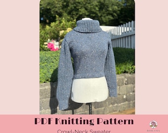 Cowl Neck Sweater Knitting Pattern | Vintage 1950s Jumper PDF