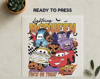 Cars Halloween DTF, Disney Cars Dtf, Kids Halloween Dtf, Heat Transfer Print, Ready To Press, High Quality, No Weeding, Cars Fall Gang Sheet