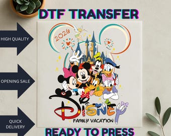 Disney Vacation Dtf, Mickey Mouse Dtf, Family Trip DTF, Mickey Holiday Dtf, Heat Transfer Print, Ready To Press, No Weeding, High Quality