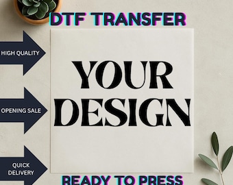 Custom Design DTF Transfer, Personalised Logo DTF, Custom Gang Sheet, Custom Text DTF, High Quality, Ready To Press, Wholesale Prices