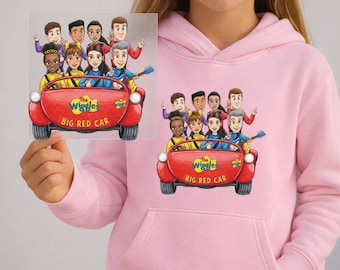 The Wiggles Big Red Car Dtf Transfer, Ready To Press, Wiggles Party Dtf, Wiggles Birthday Dtf