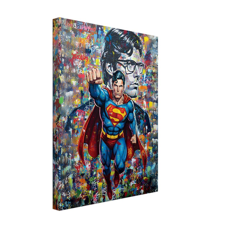 Superman Street Art Print, DC Comics Graffiti, Superhero Wall Decor - Etsy