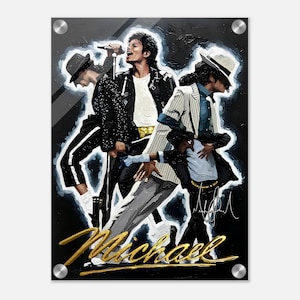 Michael Jackson Iconic Pose, Pop Art Print, Signed Painting Tribute, King of Pop