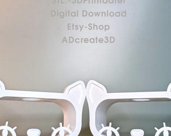 Cat Organizer STL File for 3D Printing, Toothbrush & Pen Holder, Cute Bathroom Decor, Digital Download