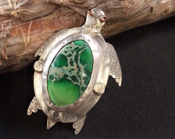 Sterling Silver Turtle Pin