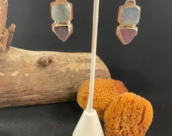Geometric Shaped Druzy Earrings